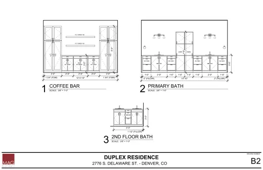 ELEVATIONS B2, Coffee Bar, Primary Bath, 2nd Floor Bath
