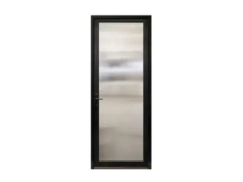 FRONT DOOR, Clear Glass and Metal, Black