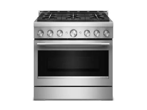 GAS RANGE, 36” KitchenAid Gas Range, KFGS936SSS, Stainless Steel