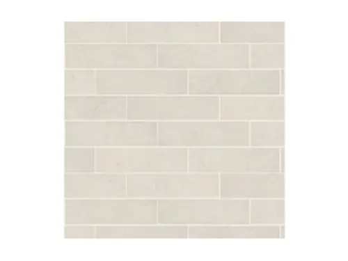 Floor tile, Moda Del Mar Limestone Ivory Porcelain, 1/3 offset pattern, 2in. x 8in., SKU 101000479