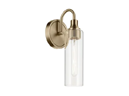 Vanity light, Kichler Kavi 13” Tall Sconce, Champagne Bronze, BCI4917356