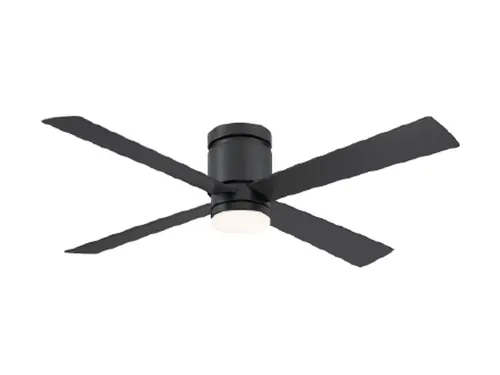 Ceiling fan, Fanimation Kwartet 52” Fan with Light and Remote Control, Black, BCI4403568