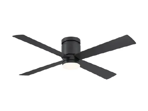 Ceiling fan, Fanimation Kwartet 52” Fan with Light and Remote Control, Black, qty 2, BCI4403568