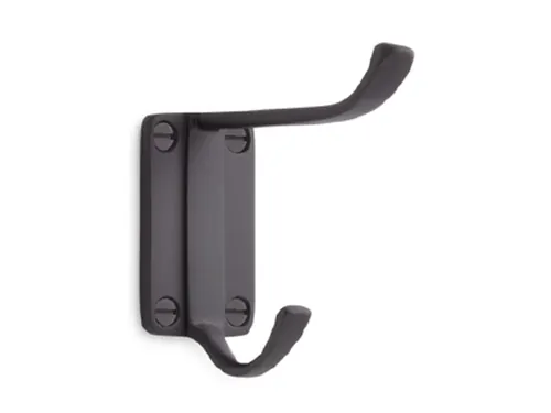HOOKS, Signature Hardware Bradford Double Hook, Matte Black, BCI4170943