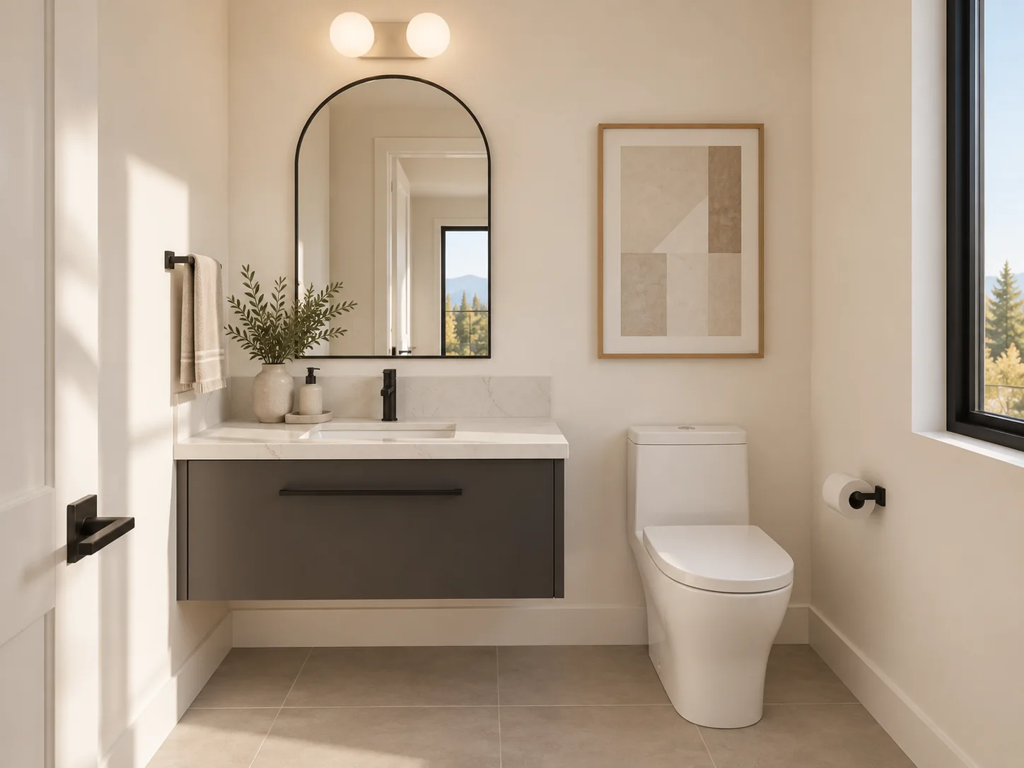 Third-floor Powder Bath at 4515 Stuart Street