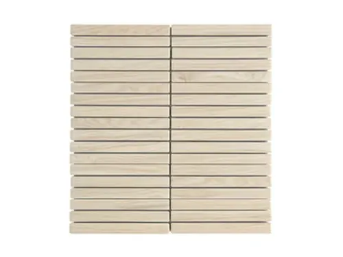 BATHTUB NICHE ONLY, Maple Wood Stack Mosaic, horizontal pattern, 12in. x 12in., SKU 101233658