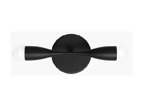 Vanity light, Maya Two Light 14”W, Black, VC GLW1002