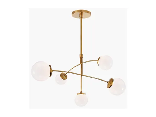 DINING CHANDELIER, Prescott Medium Chandelier, Soft Brass, VC KS5403SB-WG
