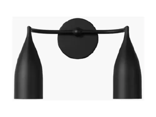 Vanity light, Maya Two Light 14.75”W, Black, qty 2, VC GLV1082
