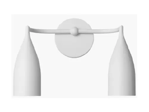 Vanity light, Maya Two Light 14.75”W, Matte White, VC GLV1082MWT