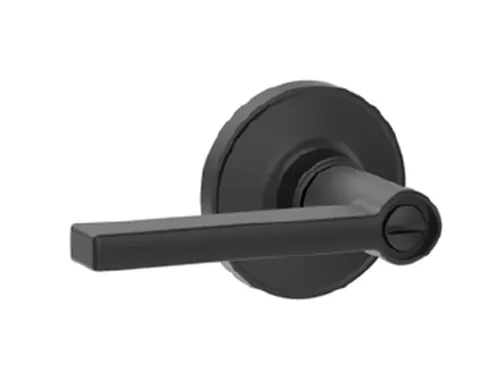 INTERIOR DOORS · INTERIOR DOOR LEVER, Schlage Solstice Lever, Matte Black