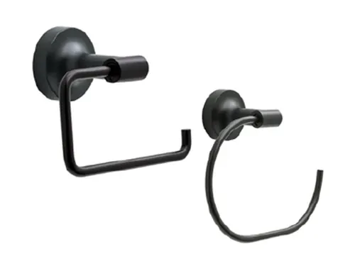 BATH HARDWARE, Franklin Brass Voisin, towel bar, toilet paper holder, Matte Black, BCI4290046, BCI4290049