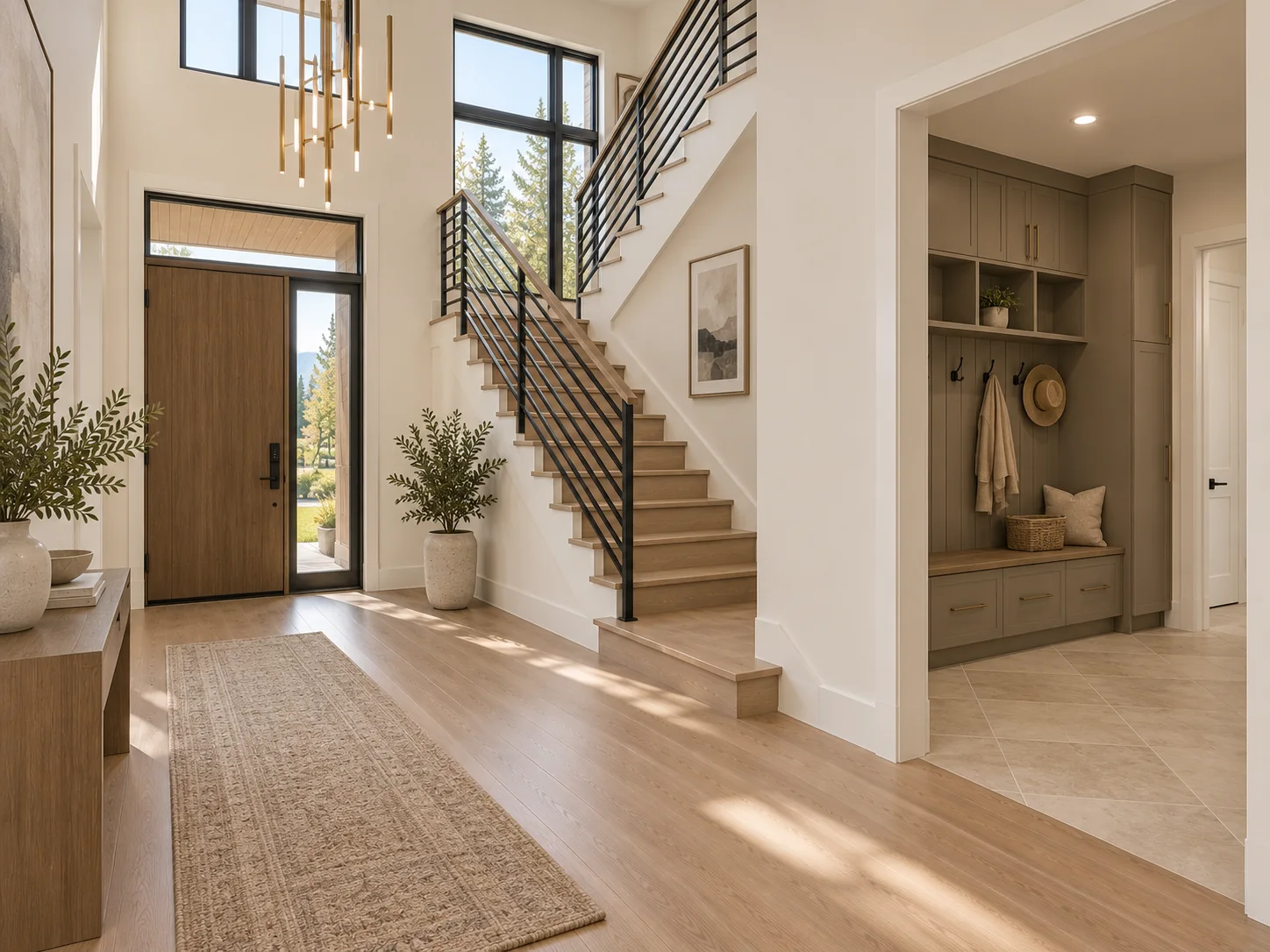 Entry, Stair & Mudroom at 5908 S Hill Street