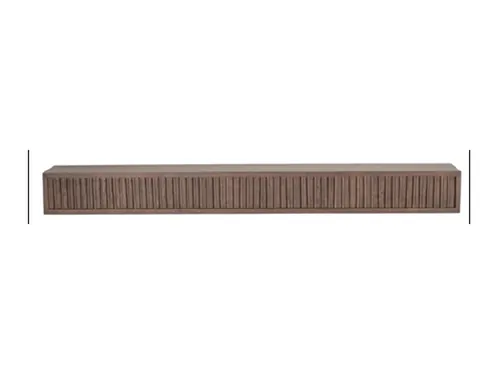 Fireplace, Mantle, Monte Boxframe Fluted Shelf, Umber Stain on White Oak, Mantles Direct, MONTI-BF-60-UMB