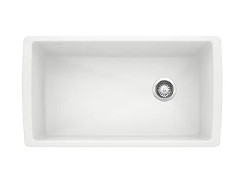 SINK, Blanco Diamond 33-1/2” Silgranit Sink, White, BCI2702396