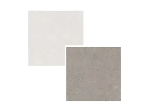 Floor tile, Checkerboard Capri Oyster, Capri Porcini, diamond pattern, 12in. x 12in., SKU 101487643