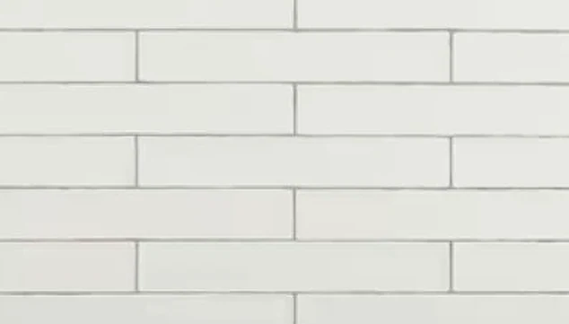 BACKSPLASH TILE, Villa Artisan Frost, 2.5x16, H stack, eggshell grout