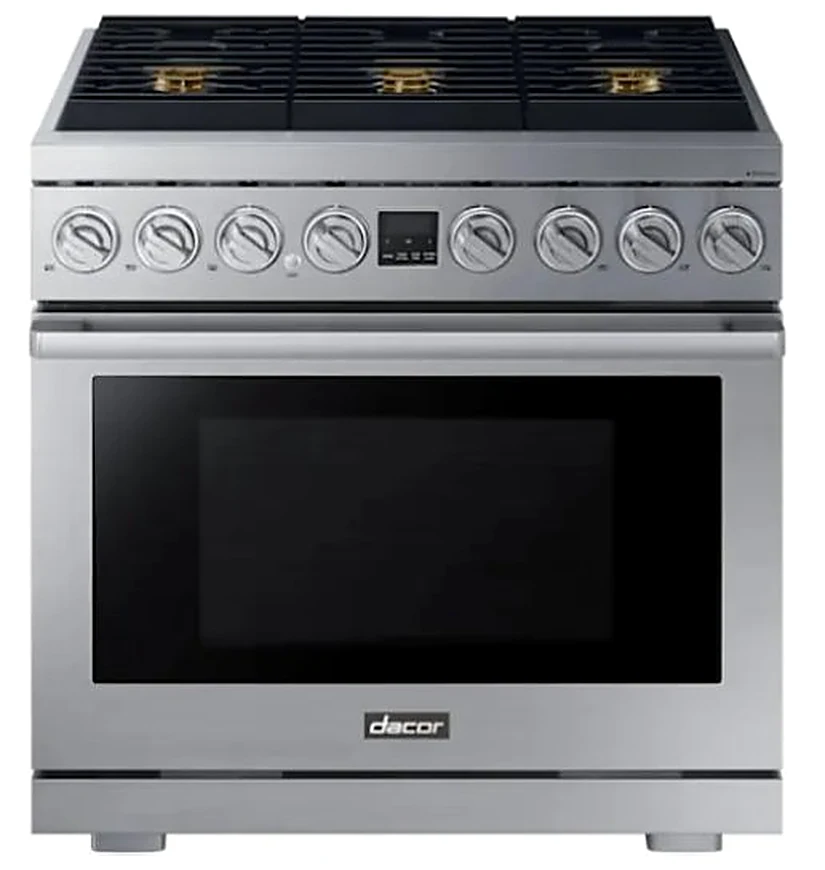 RANGE, 36” Dacor gas range, 3- part convection (DOP36T86GLS/DA)