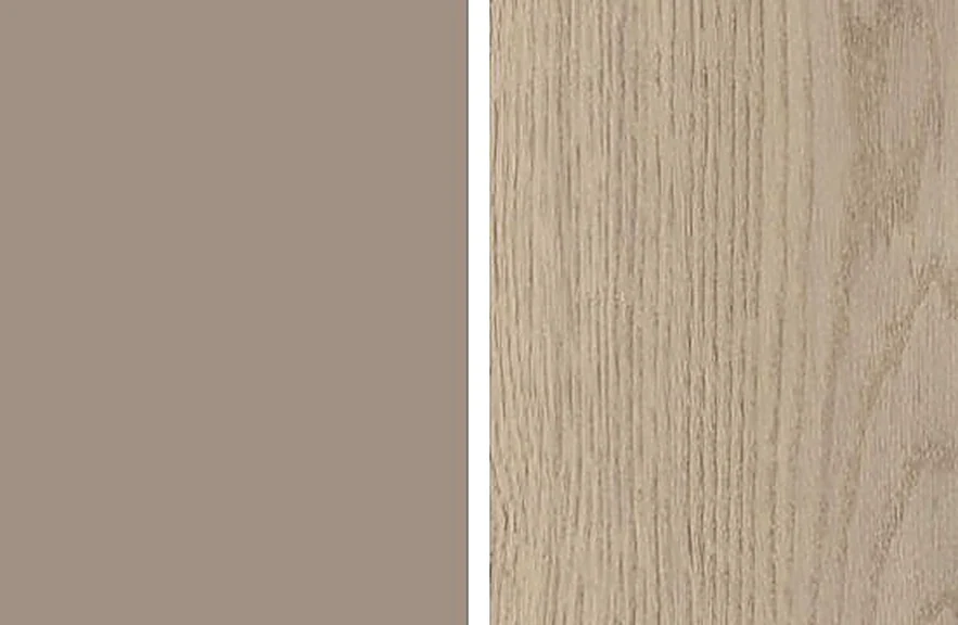 CABINETRY, Clay Gray + Cotta Cremona Oak — Sand Barbera Interiors