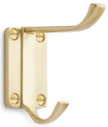 HOOKS, 2x Signature Hardware Bradford hook, satin brass