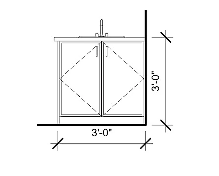 CABINET LAYOUT, Vanity elevation