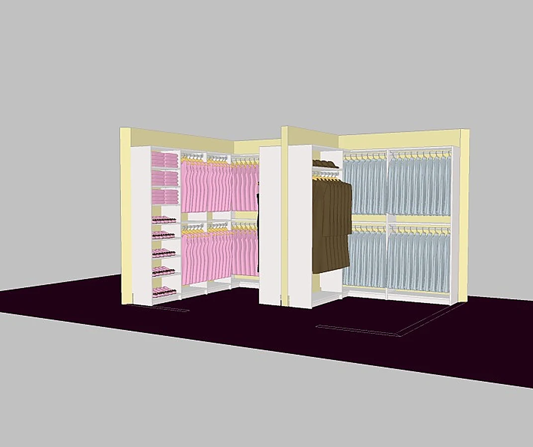 BUILT-IN DESIGN, Custom closet rendering
