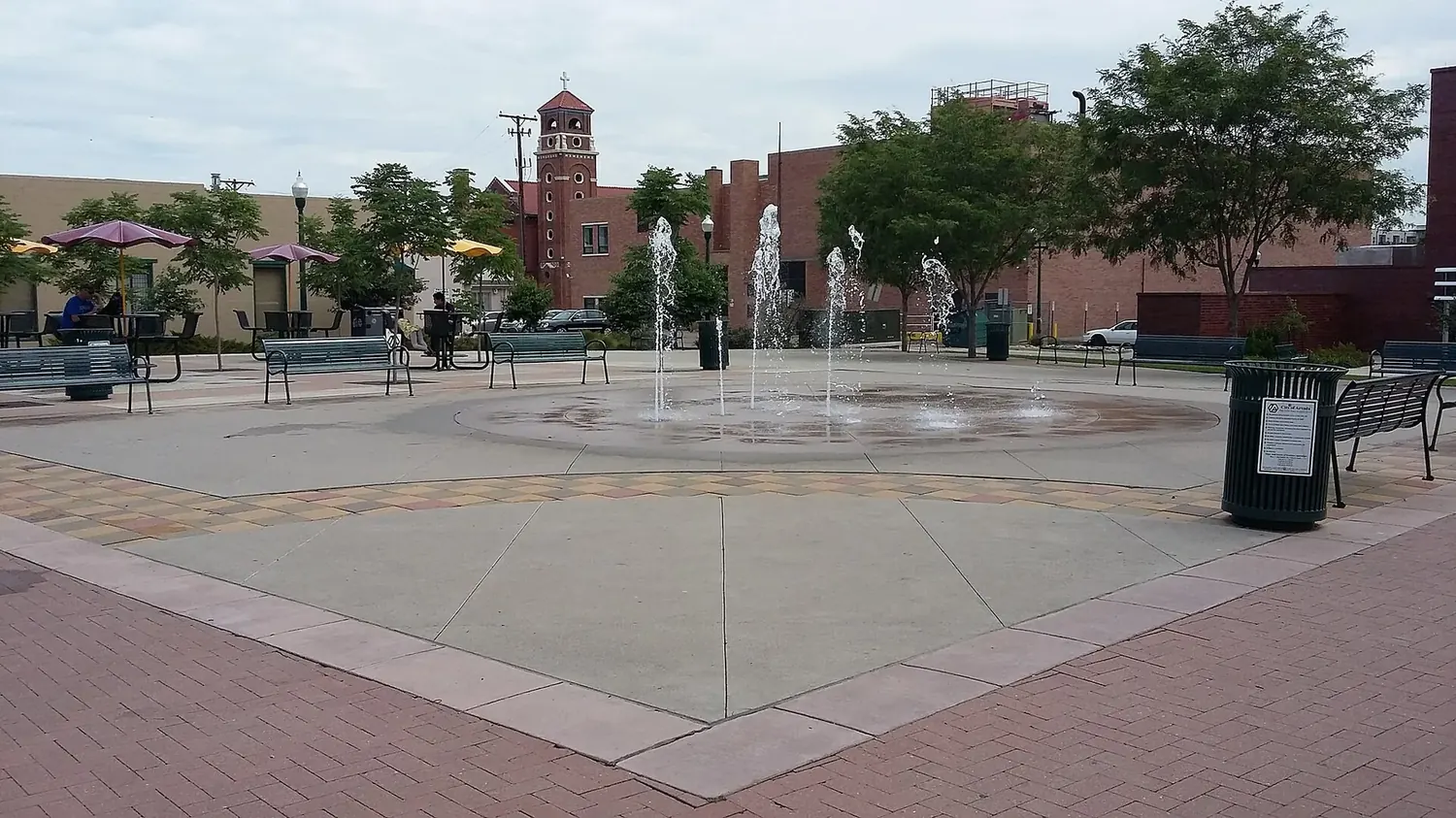 Olde Town Arvada historic square with its landmark tower