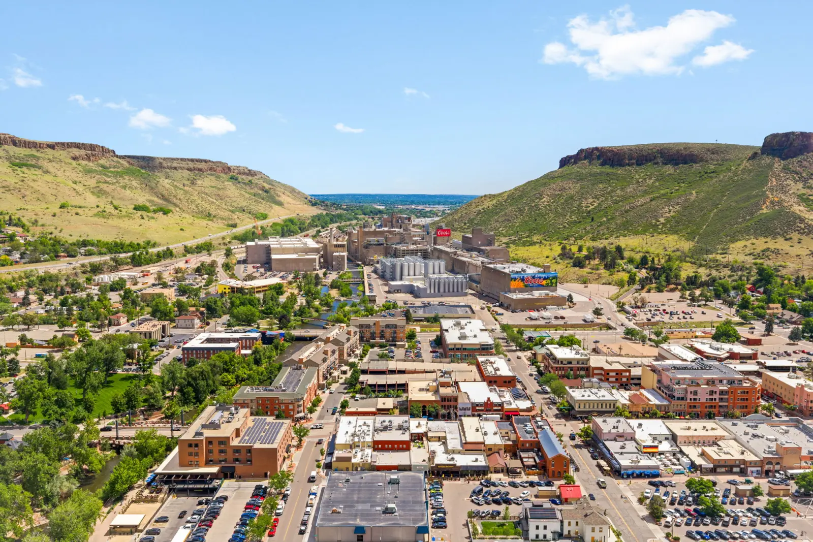 Downtown Golden from above