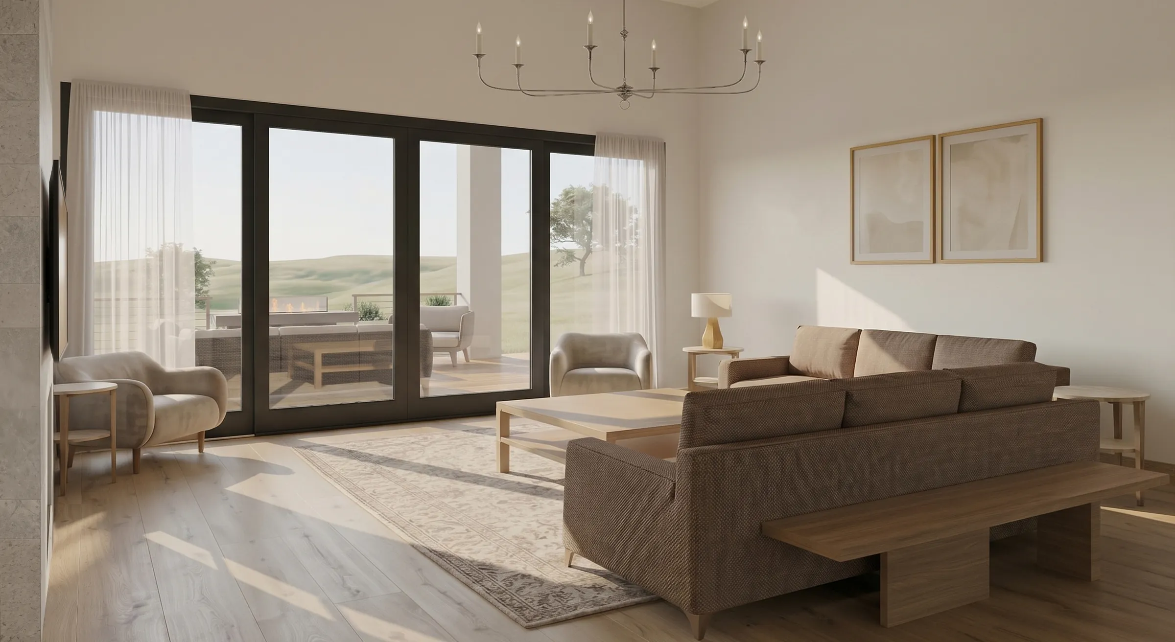 Lot 22, great room rendering