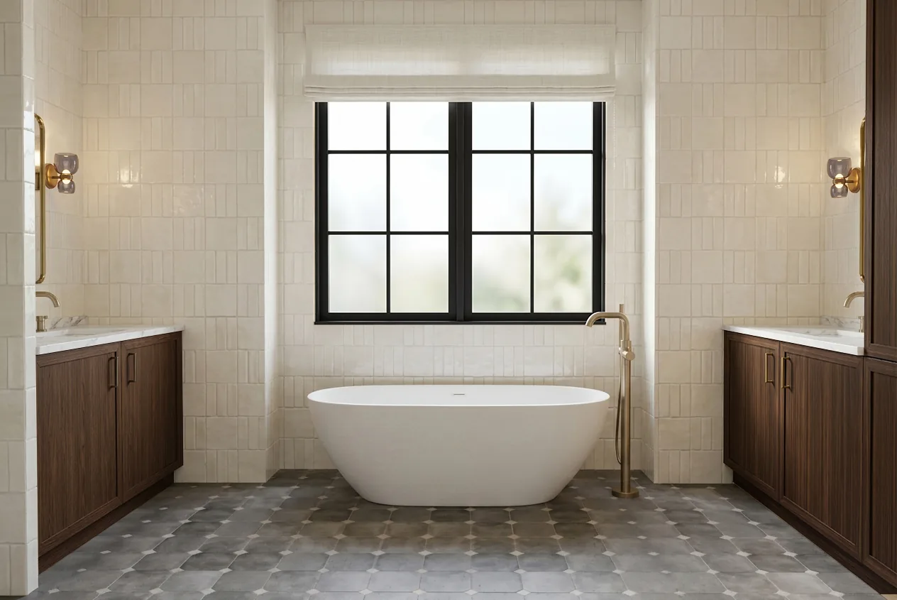 Lot 22, primary bathroom rendering